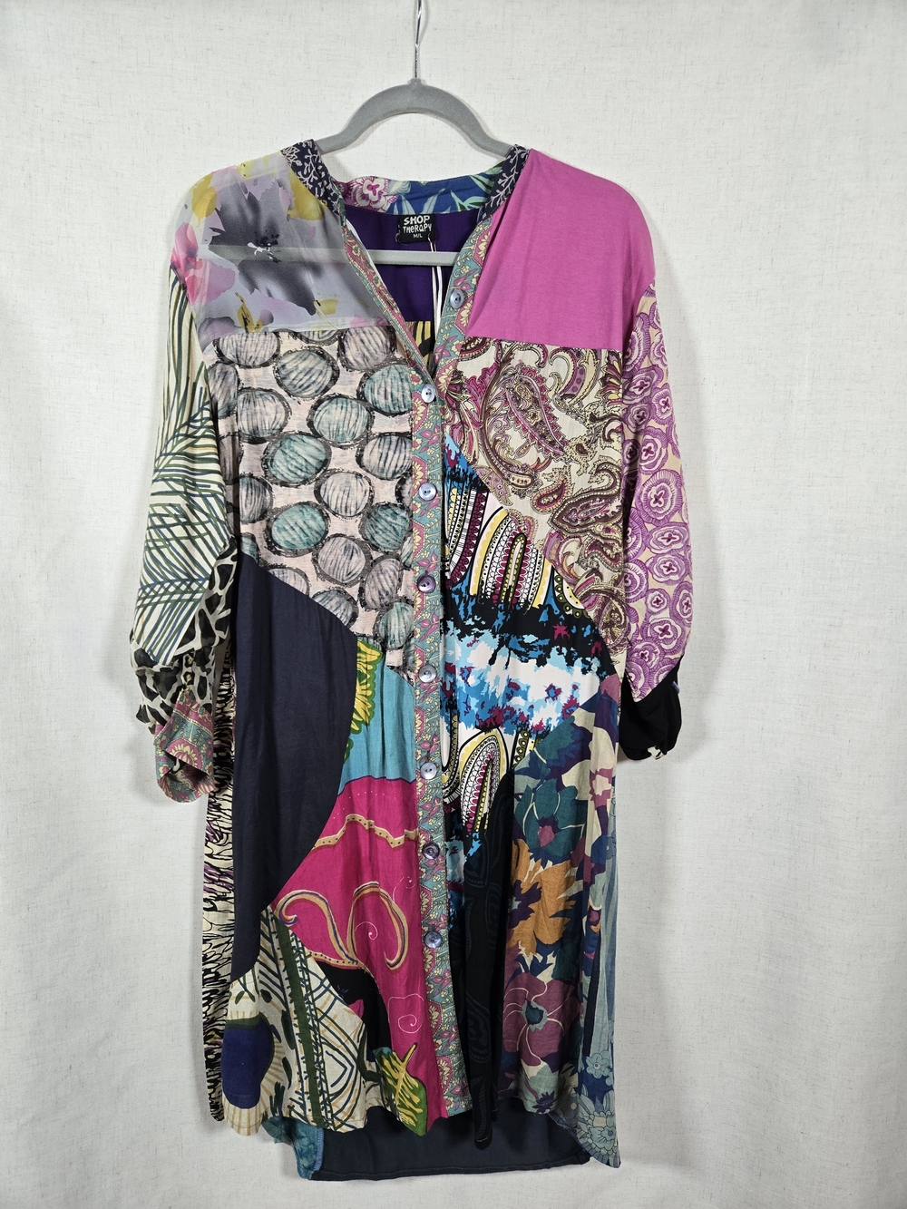 Shop Therapy Mixed Print Boho Dress – Size M/L